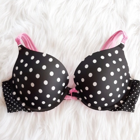 Victoria’s Secret Polka Dot Pink Lined Demi Bra - Picture 1 of 3